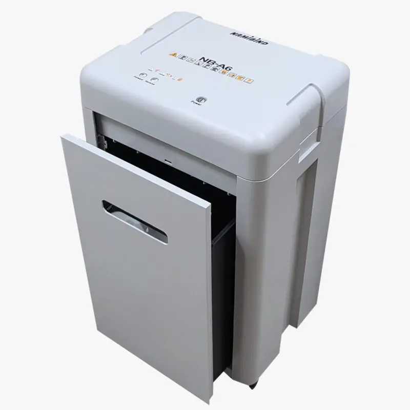 Namibind NB A6 240mm Micro Cut Paper Shredder – 15-17 Sheet Capacity, 2x10mm Shred Size, 27L Waste Volume, Shreds Paper, CDs, Credit Cards