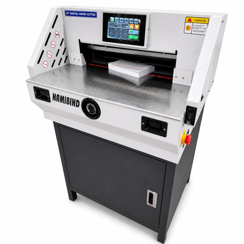 Namibind ZX-500V9 19 Inch Electric Paper Cutting Machine | Heavy Duty Programmable Paper Cutter | 7 Inch Touch Screen | Digital Paper Guillotine Cutter for Printing, Office & Binding Work