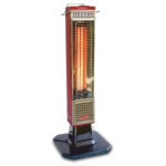 Maurice MR1500 Pillar Heater, 1500W Fan Heater with 2 Heat Settings, Stainless Steel Reflector, 230V Power