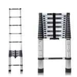 3.8m (12.5 ft) | Portable & Compact Aluminium Telescopic Ladder, EN131 Certified, 13-Steps Foldable Multipurpose Step Ladder for Home & Outdoor use