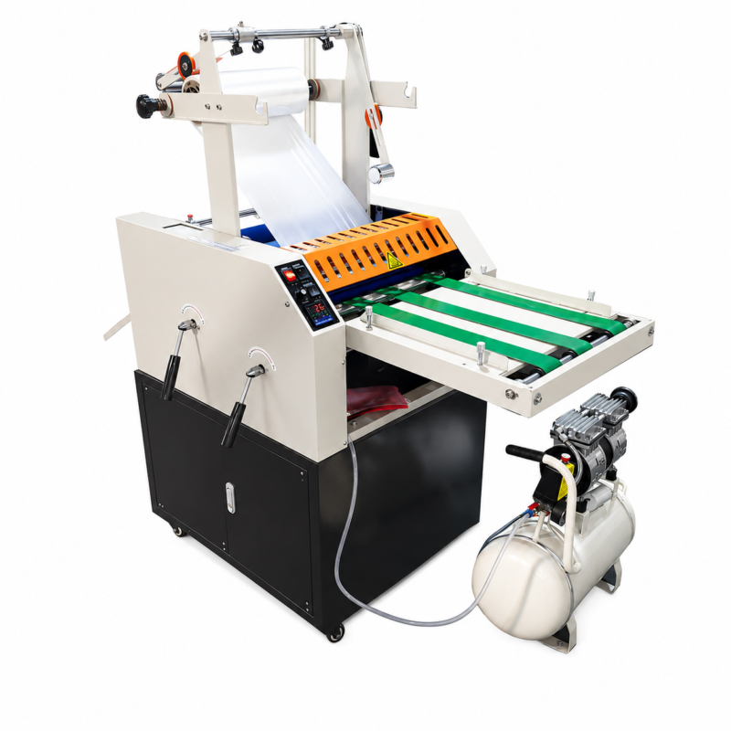 Namibind 14 Inch Single Side AutoCut | Jumbo Roll Double Side Thermal Lamination Machine with 4 Rollers, Variable Speed & Temperature Control | Heavy Duty Industrial Laminator