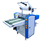 Namibind ZX 1350 Indian Heavy-Duty Single Side Roll-to-Roll Thermal Lamination Machine | 15” Size, 20 Meters/Min, Oil-Based, Steel Roller, PID Temperature Control | 1.5 kW Heater, 1 HP AC Motor