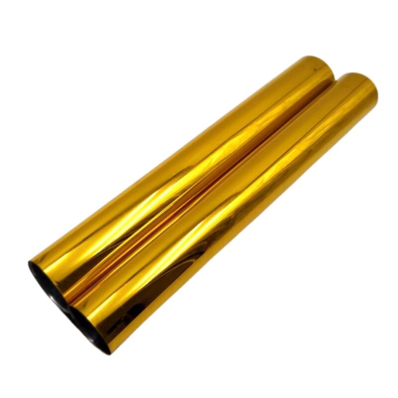 Namibind 13-Inch x 150 Meter Gold Metallized Polyester Film, High Gloss BOPET Film Roll for Packaging, Wrapping & Lamination Applications