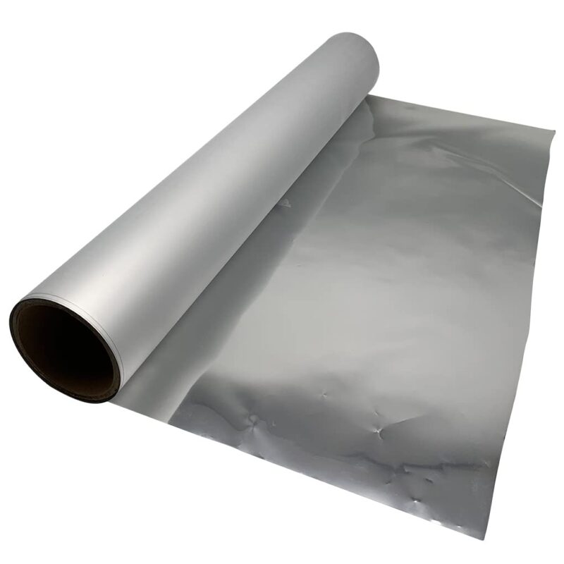 Namibind 13-Inch x 150 Meter Silver Metallised Polyester Film, High Gloss BOPET Film Roll for Packaging, Wrapping & Lamination Applications