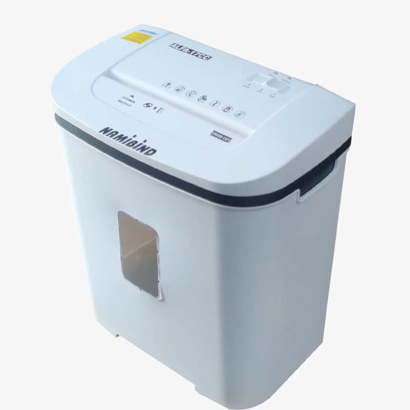 Namibind ALFA-17CC Cross-cut Paper Shredder, A4 Feeder, 22L Bin, 15 Sheets Capacity, Shred Size 4x30mm, Office & Home Use, CD & Staple Safe, 10 mins Continuous Run