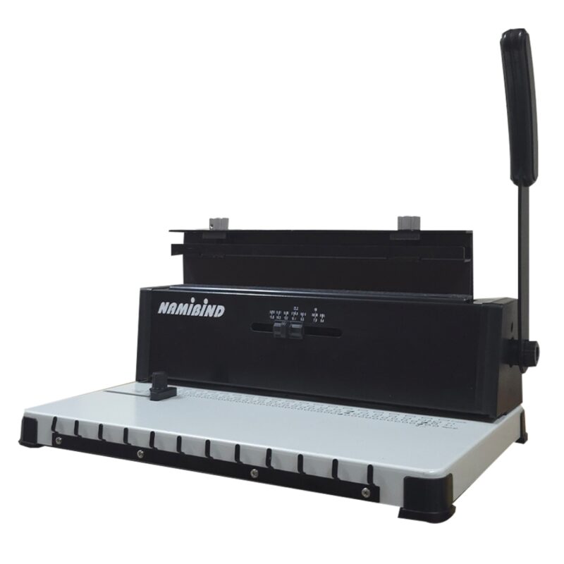 Namibind Manual A4 Book Binding Machine | 3-in-1 Die Punching & Binding Wiro 2:1, Wiro 3:1 & Comb Binding | Heavy Duty Binding Machine for Office, School, Publishers & Binders
