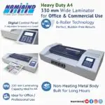 Namibind A4 LM-3306R Heavy-Duty Pouch Laminating Machine, 330 mm Width, 6-Roller Non-Heating Metal Body Laminator for Office & Commercial Use