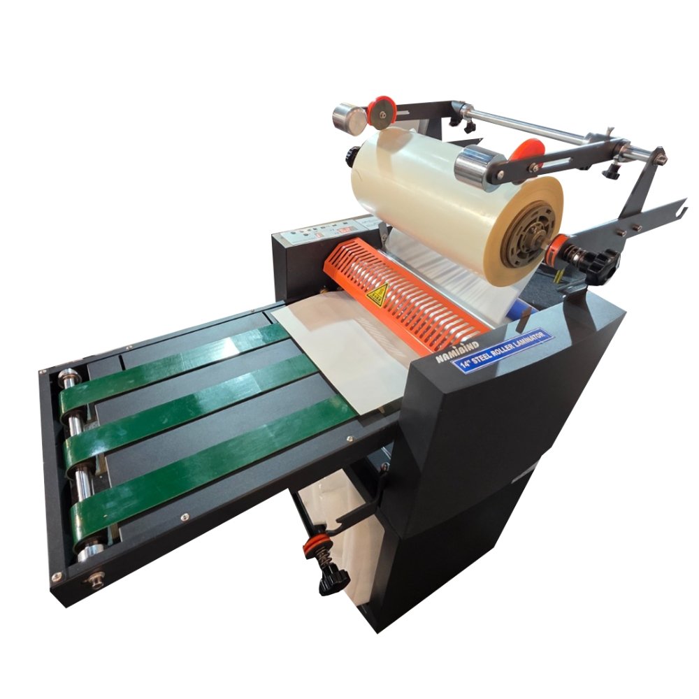 Namibind 14 Inch Thermal Lamination Machine with Trimming & Anti-Curl System | Hot & Cold Double Side Laminator | Industrial Roll Laminator - Image 2