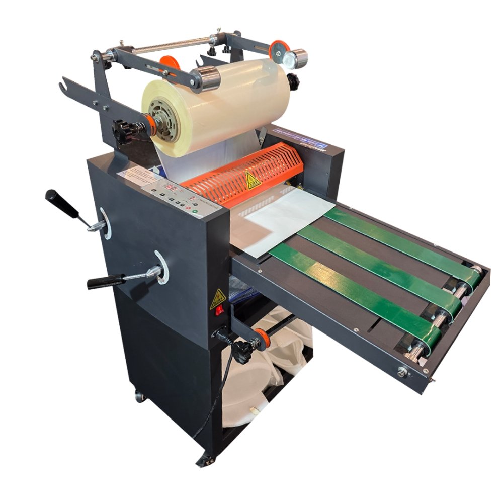 Namibind 14 Inch Thermal Lamination Machine with Trimming & Anti-Curl System | Hot & Cold Double Side Laminator | Industrial Roll Laminator